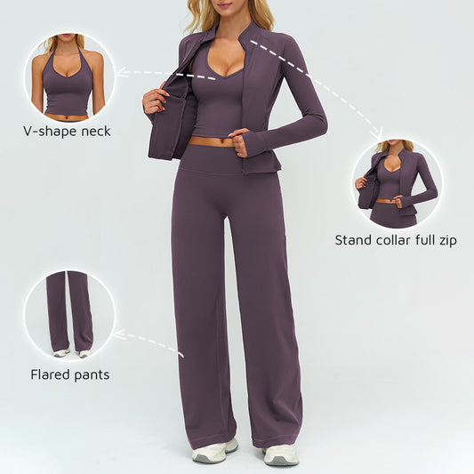 Wholesale Stand collar zipper jacket +V-neck | Wonderxfans bulk activewear