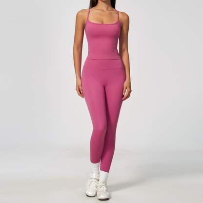 Wholesale 2-Piece Yoga Set – Camisole & Leggings Fitness Outfit