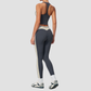 Wholesale Women's Colorblock Bare-Feel Yoga Set Tank Top & Leggings w/ Chest Pad