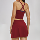 Wholesale fake two contrasting cross back top
