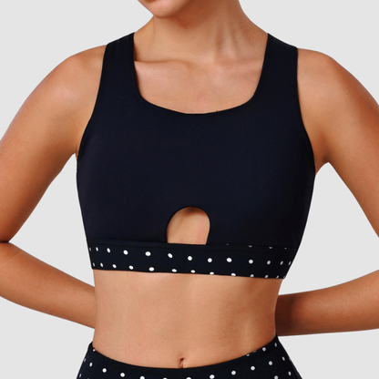 Wholesale Polka Dot High-Support Sports Bra