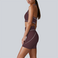 Wholesale Color-Block Quick-Dry Naked Feel Vest+Fitted Biker Short set (Pre-sale)