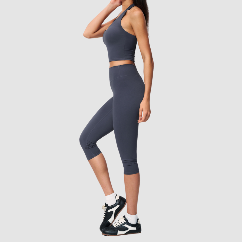 Wholesale Women's Sports Bra and Mid-Length Shorts Set – Brushed Peach-Lift Yoga Set