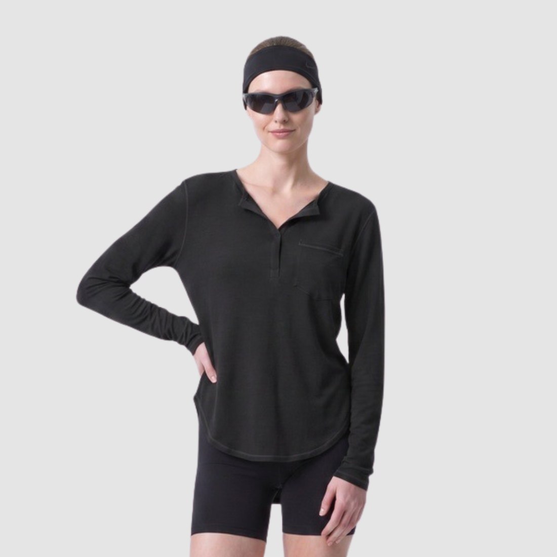 Wholesale Men’s Henley Long-Sleeve Outdoor Breathable  T-Shirt
