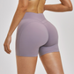 Wholesale women's solid color high-waisted shorts