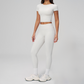 Wholesale Seam-Detail Cropped T-Shirt & High-Waist Leggings Set – Brushed Yoga 2-Piece