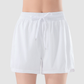 Wholesale Women's Mesh Breathable Ice Silk Anti-Exposure Athletic Shorts – Fake Two-Piece Fitness Shorts