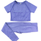 Women's seamless short-sleeve and long pants two-piece set