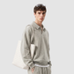 Wholesale Men’s Relaxed Half-Placket Polo Sweatshirt – Cotton Blend