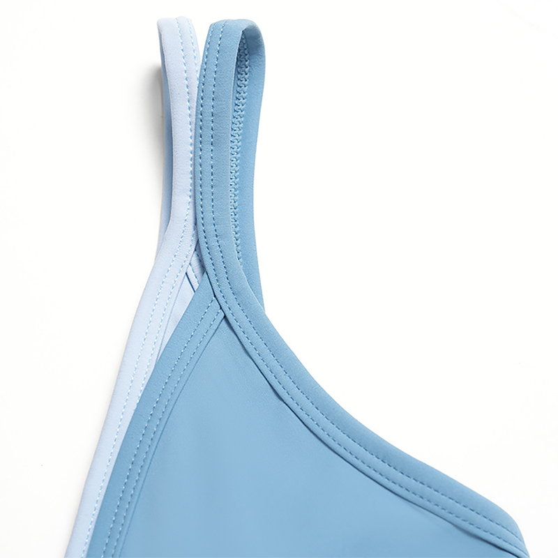 Wholesale fake two contrasting back yoga bras