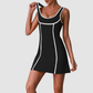 Wholesale color-blocked anti-slip tennis skirt | Wonderxfans bulk activewear