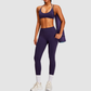 Wholesale Seamless Halter Sports Bra & High-Waist Leggings Set – Naked-Feel Peach-Lift Yoga 2-Piece