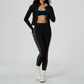 Wholesale Women's Padded Sports Bra, Long Pants & Jacket Yoga Set