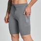 Wholesale Men's High-Waist Compression Shorts – Tummy Control Double-Layer Gym Shorts
