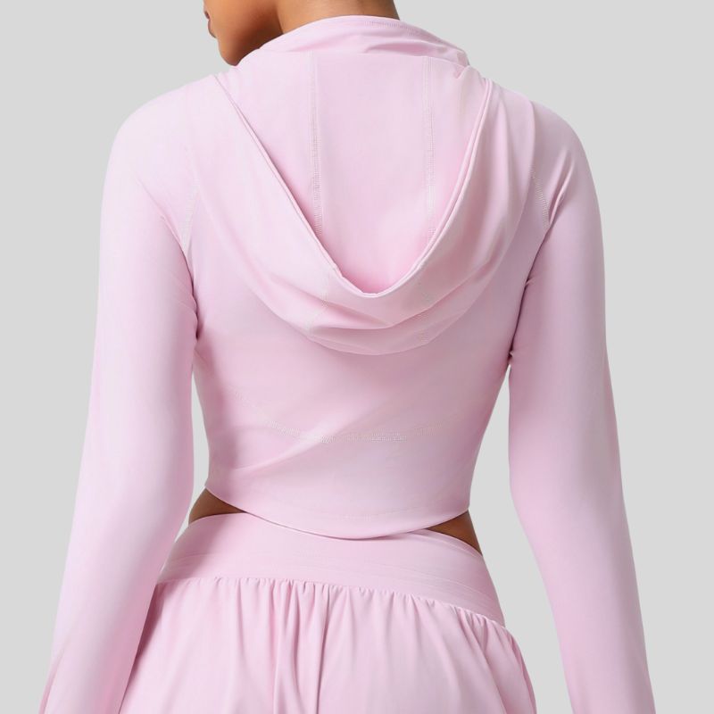 Slim fit cropped long-sleeved yoga jacket