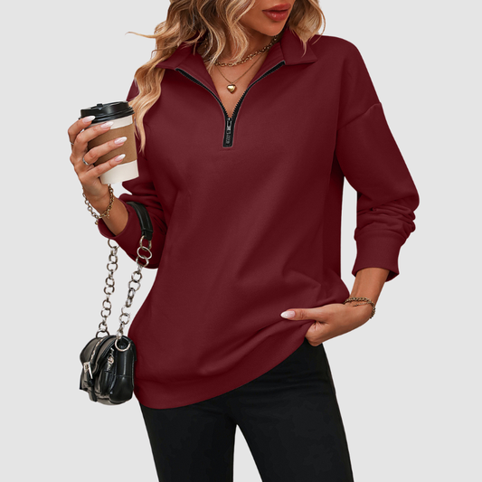 Wholesale Women's Half-Zip Long-Sleeved Sportswear | Wonderxfans bulk activewear