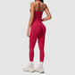 Wholesale Women's Halter Sports Bra & Full-Length Leggings Set – Seamless Peach-Lift Yoga Activewear