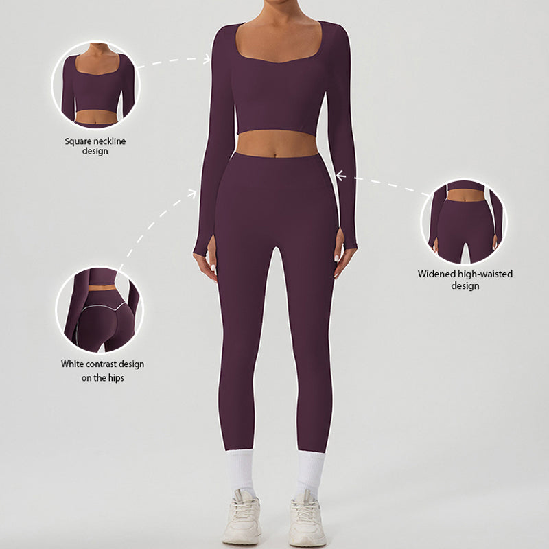 Mangas longas cortadas com gola em U