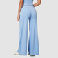 Women's Solid Color Loose Casual Thin Straight Wide-Leg Pants