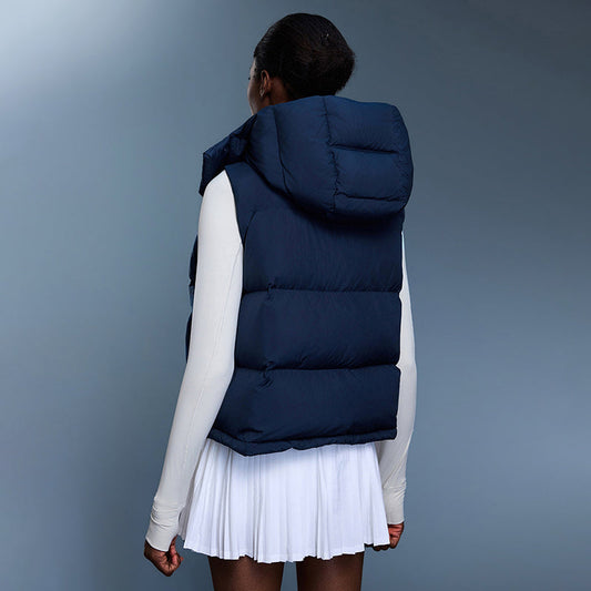 Wholesale Cropped hooded down vest | Wonderxfans bulk activewear