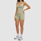Wholesale thin-strap sports tank top + shorts 2-piece set
