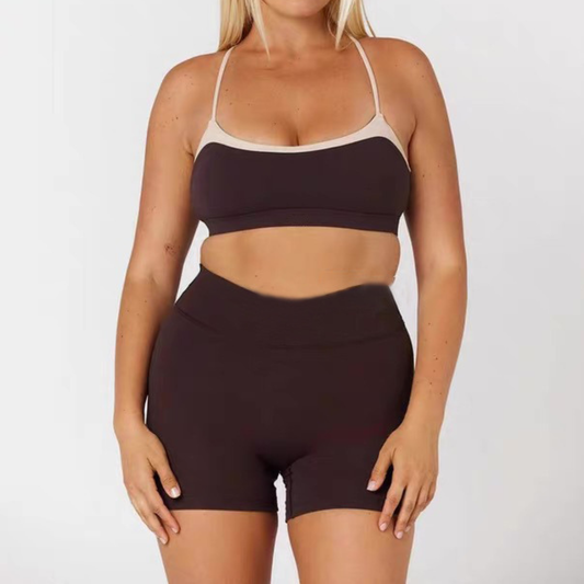 Wholesale Women's Colorblock Yoga Set: Bra & Leggings – High Waist Tummy Control