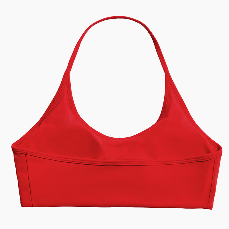 Halter-neck open-back sports bra + high-waisted leggings 2-piece set