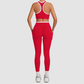 Wholesale contrasting vest+cross waistline legging set | Wonderxfans bulk activewear