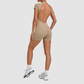 Wholesale Women's Open-Back Adjustable Yoga Bodysuit – Slim-Fit Butt-Lifting Short Romper