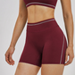 Wholesale high waisted contrasting sports shorts