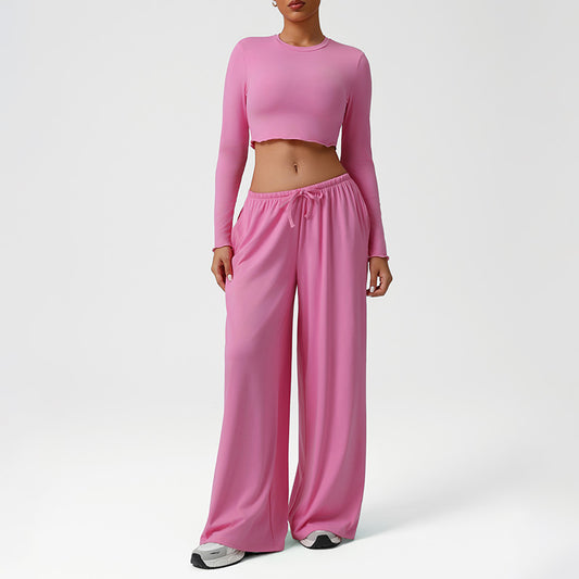 Wholesale Snug-Fit Cropped Long Sleeves + | Wonderxfans bulk activewear