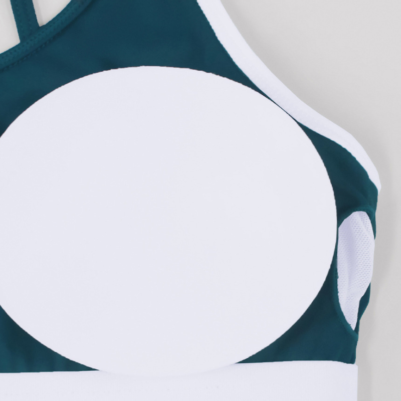 Wholesale Double-Strap Halter Neck Bra + Solid Color High-Waisted Leggings