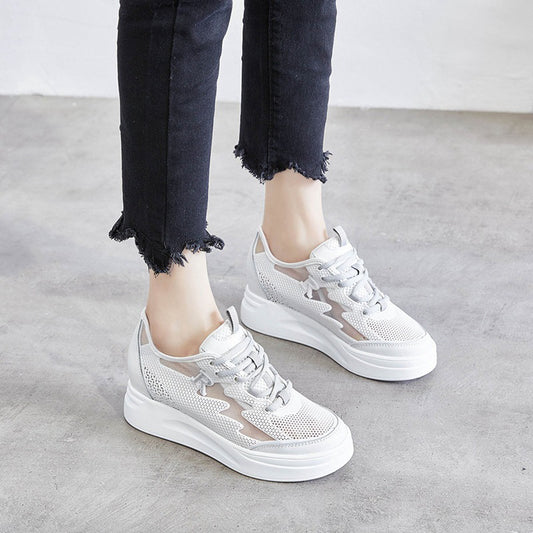 Wholesale Women's breathable height-increasing casual sneakers | Wonderxfans bulk activewear