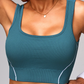 Women's U-neck sports bra + yoga shorts two-piece set