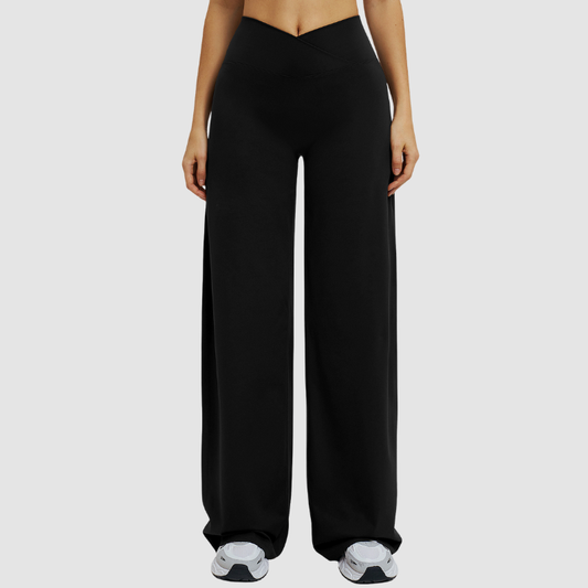 Wholesale high-waisted cross-waist wide-leg pants | Wonderxfans bulk activewear
