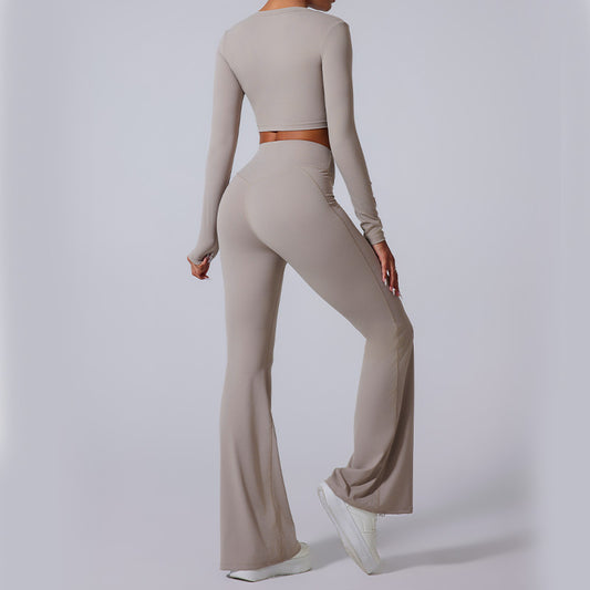 Wholesale cross long sleeve sports crop | Wonderxfans bulk activewear