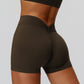 High-waisted hip-lifting tight-fitting sports shorts