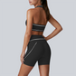 Wholesale Color-Block Quick-Dry Naked Feel Vest+Fitted Biker Short set (Pre-sale)