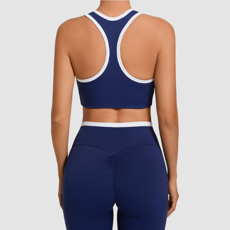 Wholesale U-neck white border sports vest | Wonderxfans bulk activewear