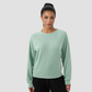 Women's Waffle Knit Crew Neck Long Sleeve Athletic T-Shirt