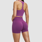 Wholesale women's racerback solid color vest+high | Wonderxfans bulk activewear