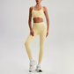 Wholesale Naked-Feel Sports Bra & High-Waist Biker Shorts Set – Quick-Dry Yoga 2-Piece set