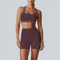 Wholesale Color-Block Quick-Dry Naked Feel Vest+Fitted Biker Short set (Pre-sale)