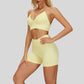 seamless Sports Bra + High-waisted shorts 2-Piece Set