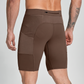 Wholesale Men's High-Waist Compression Shorts – Tummy Control Double-Layer Gym Shorts