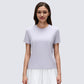 Wholesale yoga short sleeve tee quick | Wonderxfans bulk activewear