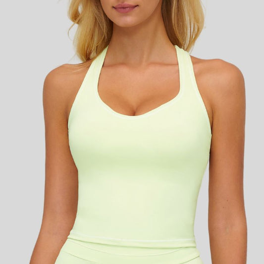 Wholesale Contrasting racerback tank top | Wonderxfans bulk activewear