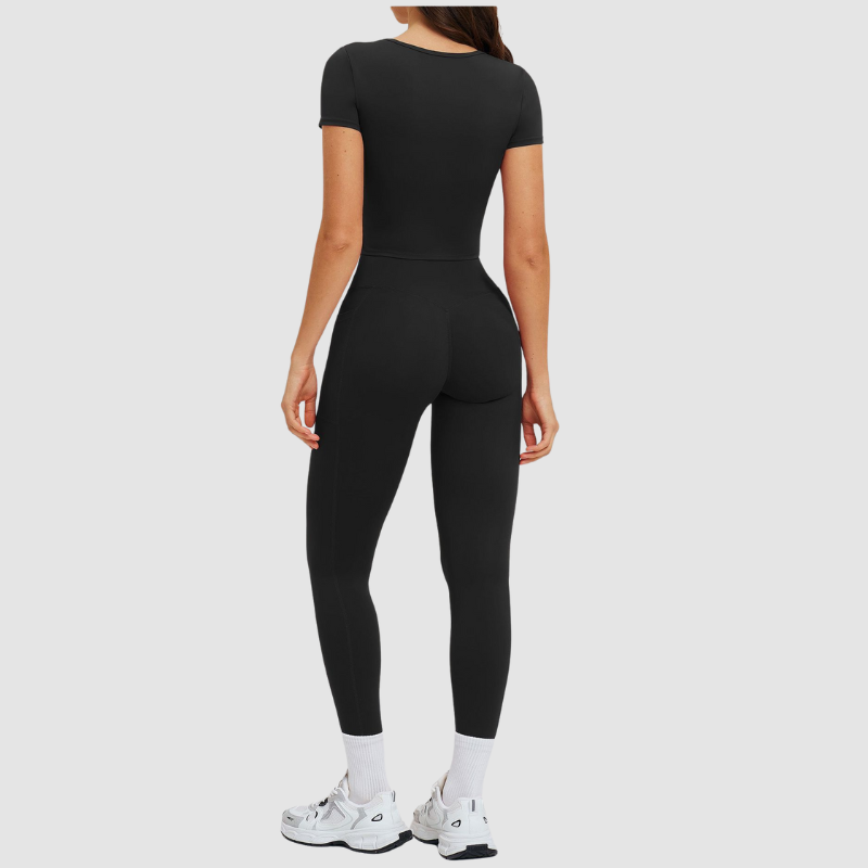 Wholesale solid color T-shirt + high-waisted leggings