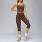 Sports vest + Mid-length leggings 2-piece set