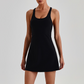 Wholesale Naked-Feel Anti-Exposure Sports Tennis Dress with Built-In Bra – Quick-Dry Active Dress